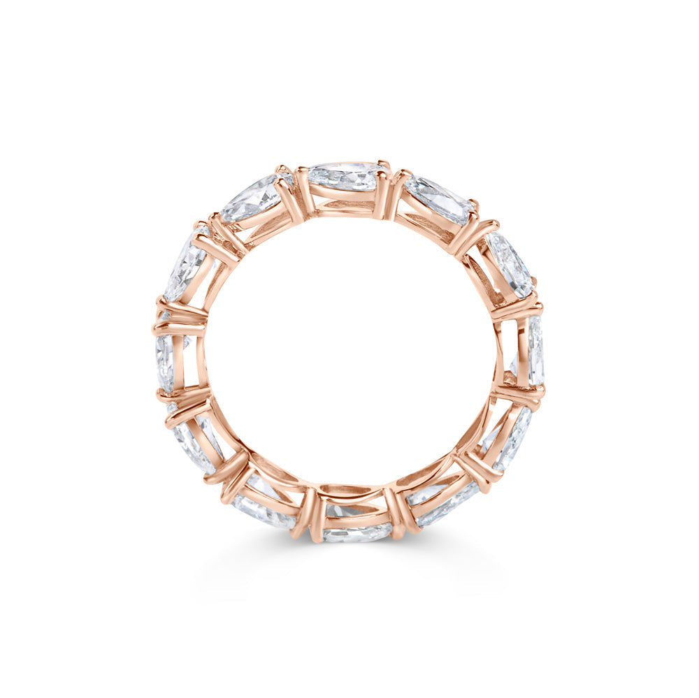 2 CT Pear Full Eternity Wedding Band