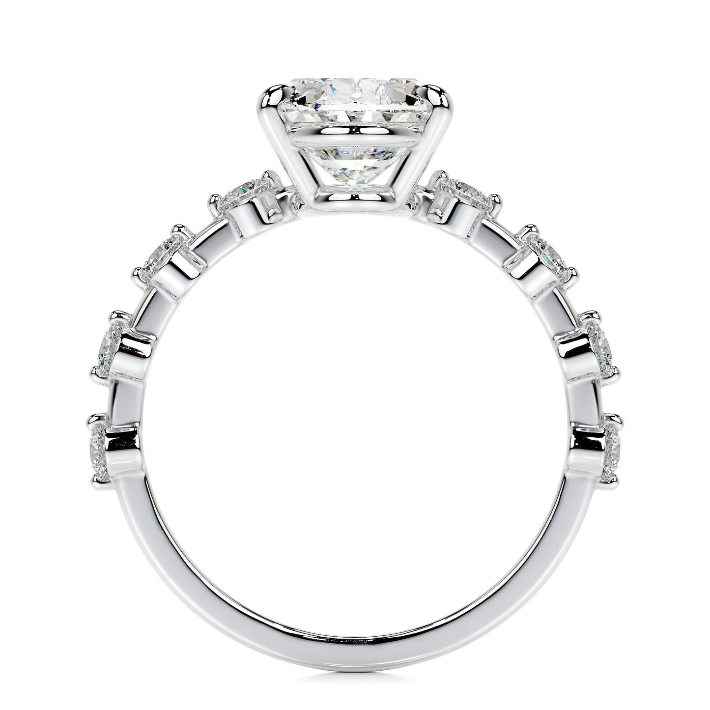 3.0 CT Oval Solitaire CVD E/VS1 Diamond Engagement Ring