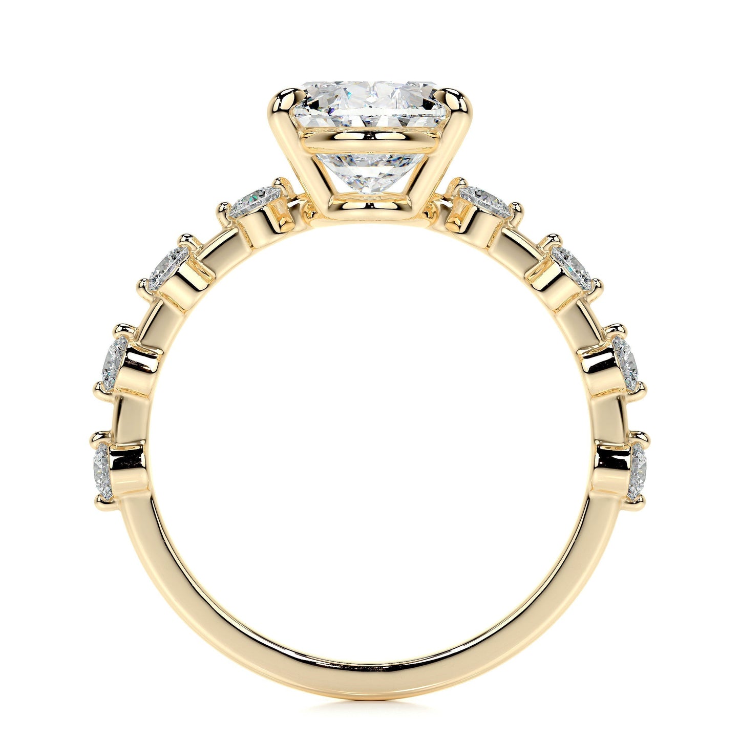 3.0 CT Oval Solitaire CVD E/VS1 Diamond Engagement Ring