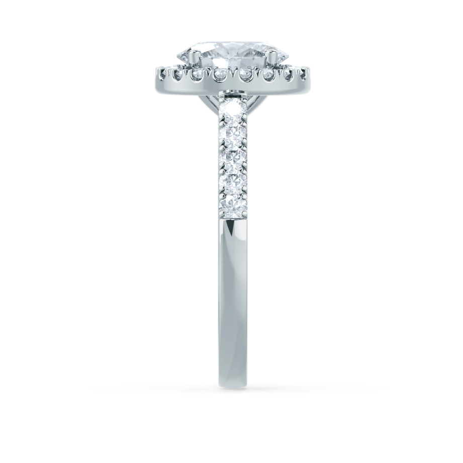 1.50 CT Oval Halo CVD F/VVS1 Diamond Engagement Ring