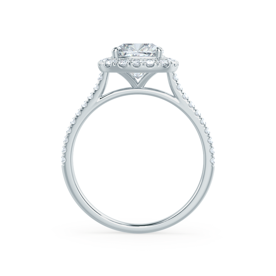 2.50 CT Cushion Halo CVD E/VS2 Diamond Engagement Ring