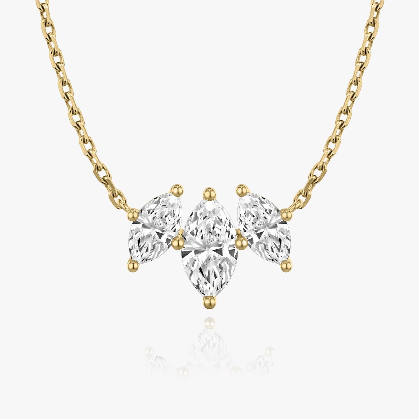 1.0 TCW Marquise CVD F/VS Diamond Necklace