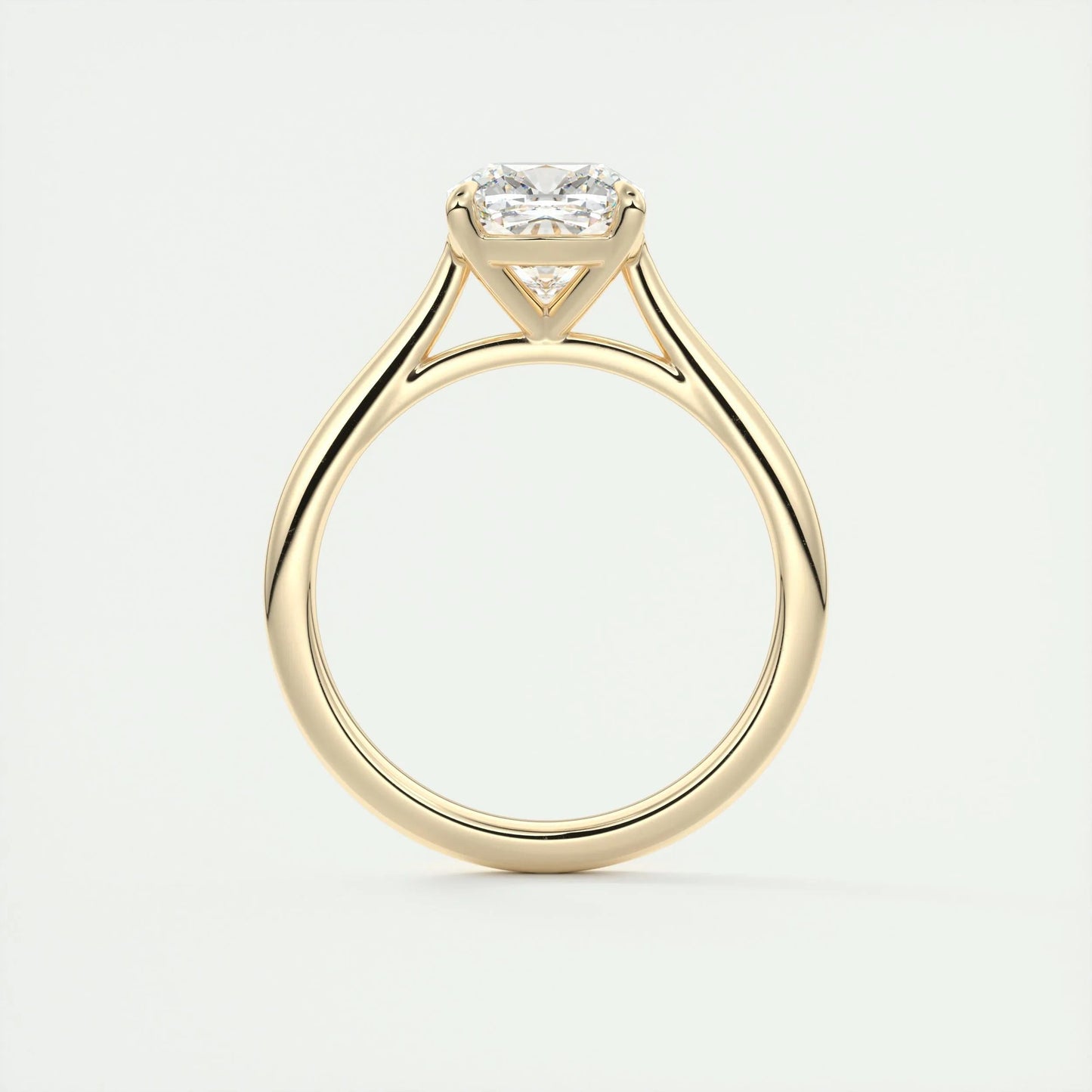2 CT Cushion Solitaire CVD F/VS1 Diamond Engagement Ring