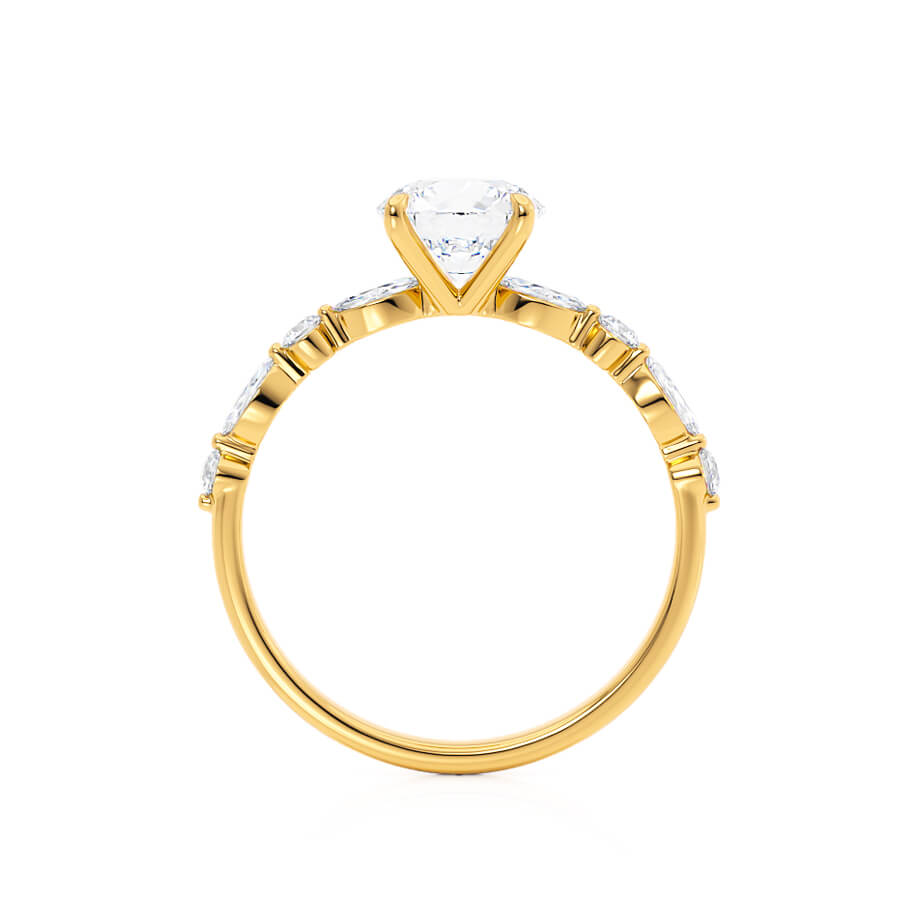 0.9 CT Oval Pave Lab Grown Diamond Engagement Ring