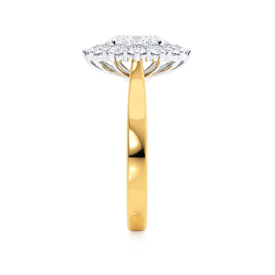 2.1 CT Oval Halo Lab Grown Diamond Engagement Ring