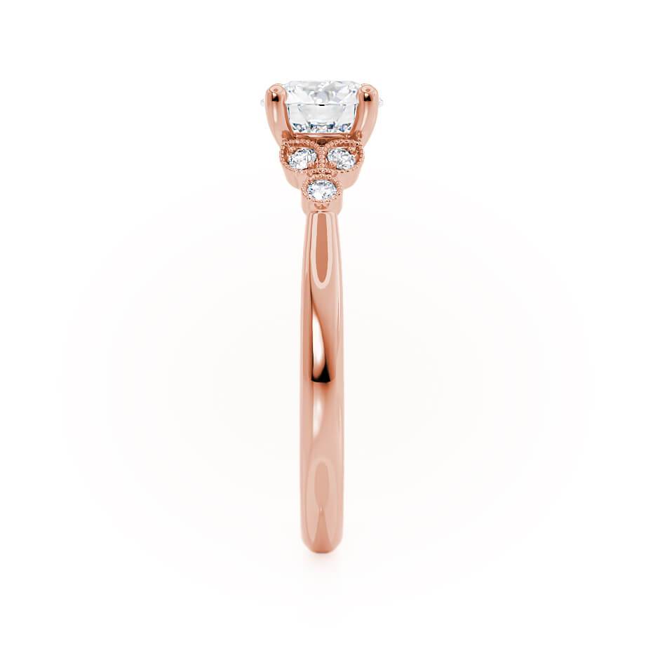 1.5 CT Round Cluster Lab Grown Diamond Engagement Ring