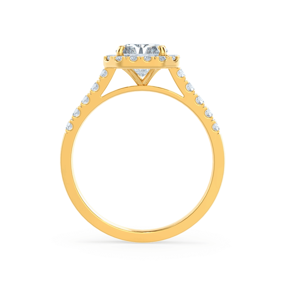 1.50 CT Radiant Halo CVD E/VS1 Diamond Engagement Ring