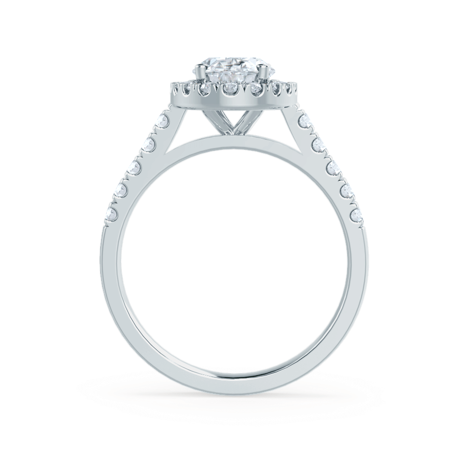 1.50 CT Oval Halo CVD F/VVS1 Diamond Engagement Ring