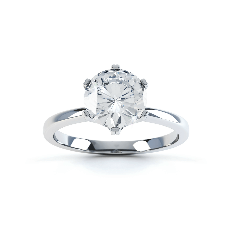 1.5 CT Round Solitaire Lab Grown Diamond Engagement Ring
