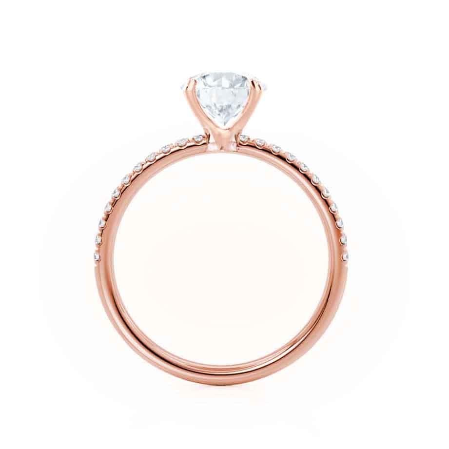 1 CT Round Pave Lab Grown Diamond Engagement Ring