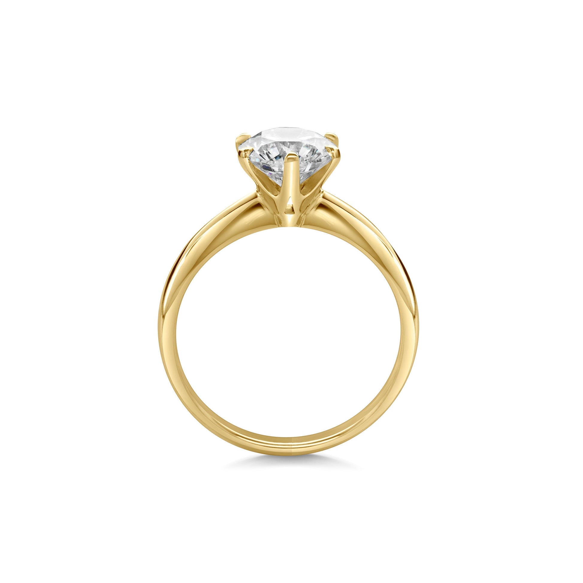 1.5 ct Round F- VS1 Diamond Moissanite Engagement Ring