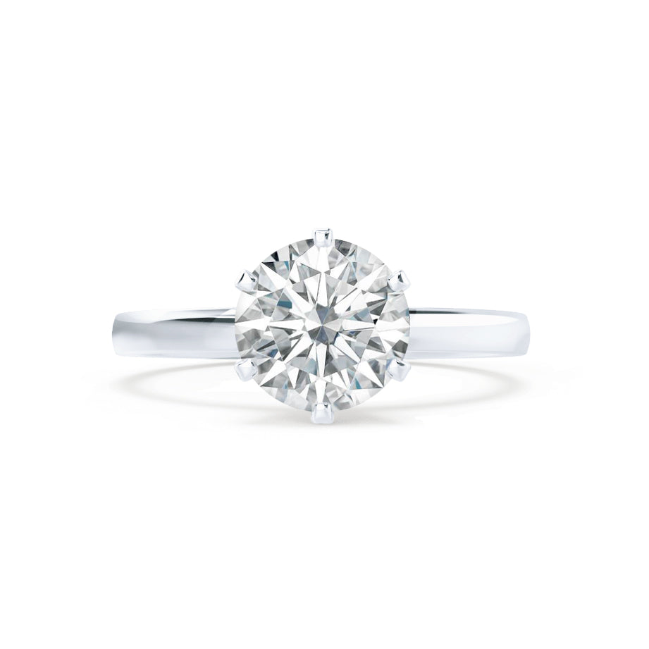 1.50 CT Round Solitaire CVD F/VVS1 Diamond Engagement Ring